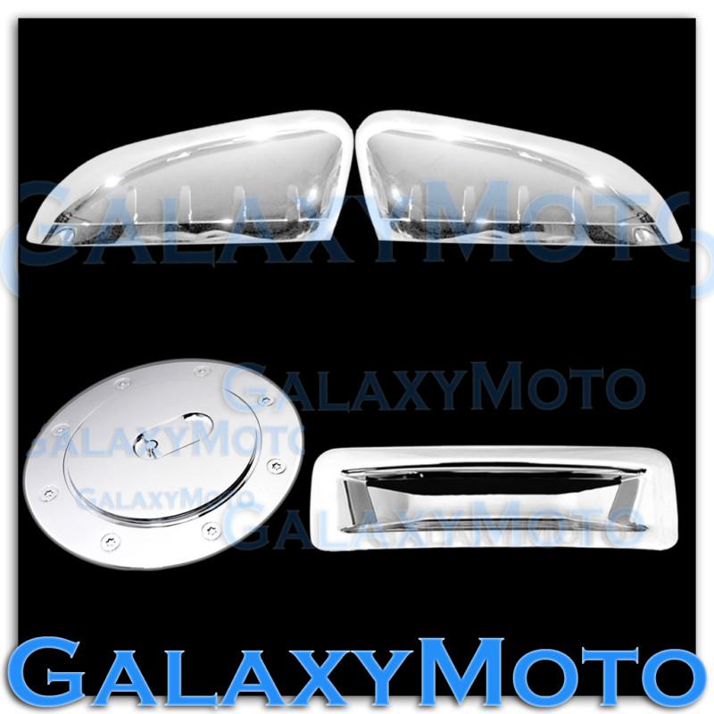 11-14 ford explorer triple chrome plated half mirror+gas+tailgate handle cover