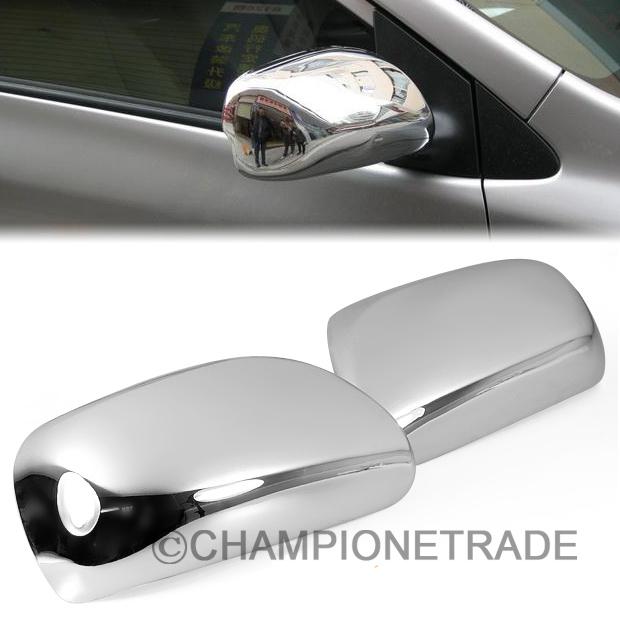 Triple chrome rear view side mirror cover trims for toyota corolla prius 2009