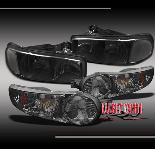 00-06 gmc yukon sierra denali pickup truck crystal headlight+bumper signal smoke