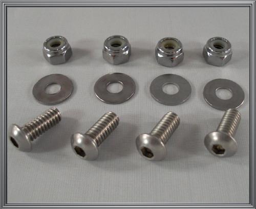 4 button head license plate frame allen bolts - motorcycle tag lic fastener kit