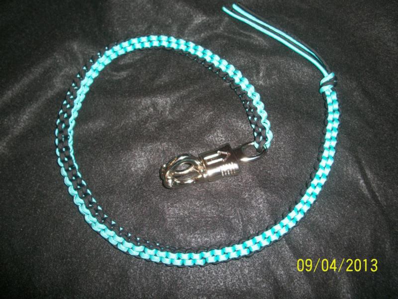 Get back whip for motorcycle - over 36 inches- turquoise and black **fall sale *