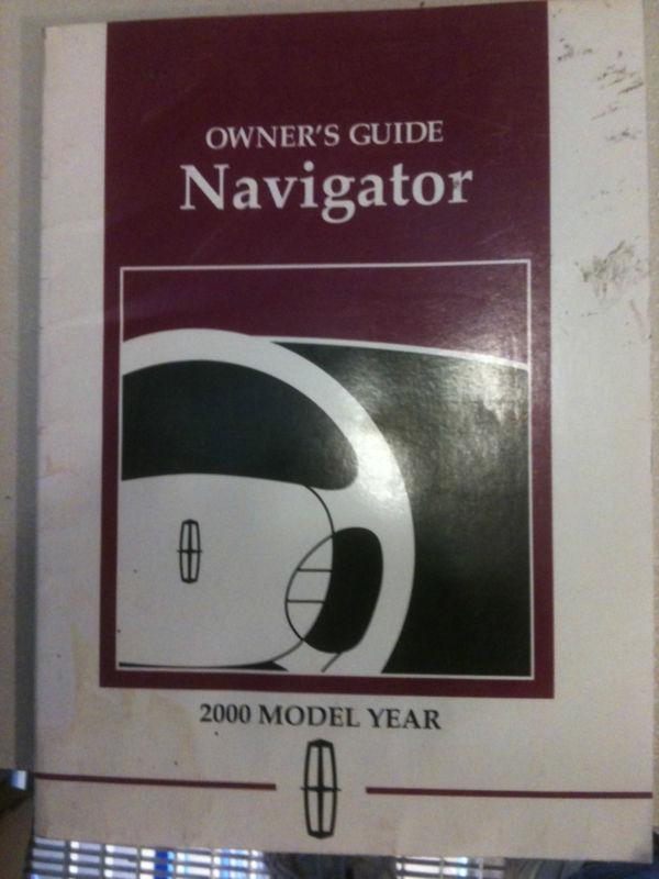 Owners manual 2000 lincoln navigator