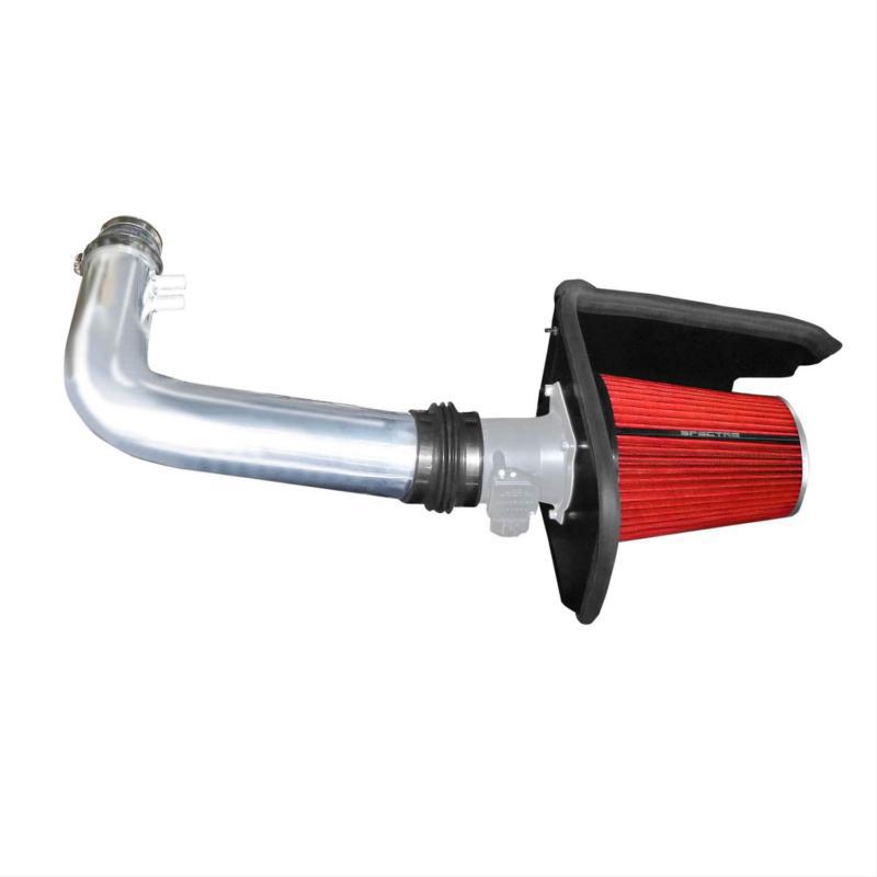 Spectre air intake polished aluminum tube red filter ford pickup/suv 4.6l/5.4l