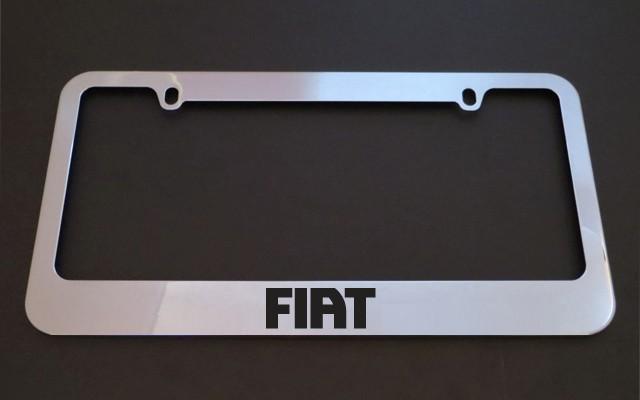 1 brand new fiat chrome metal license plate frames + screw caps