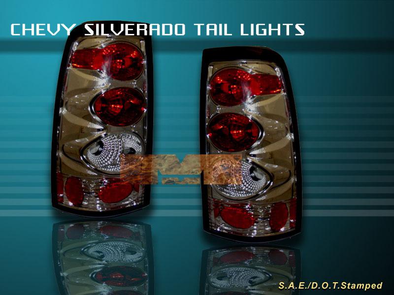 99 00 01 02 chevy silverado altezza tail lights smoke 