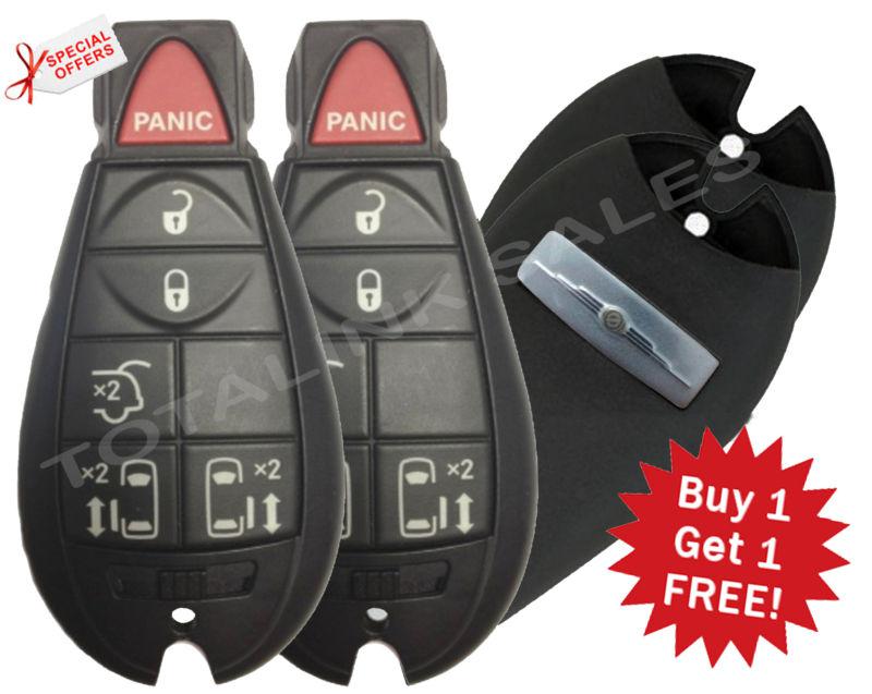 2x chrysler town & country 2008 2009 2010 2011 2012 keyless remote fobik keyless