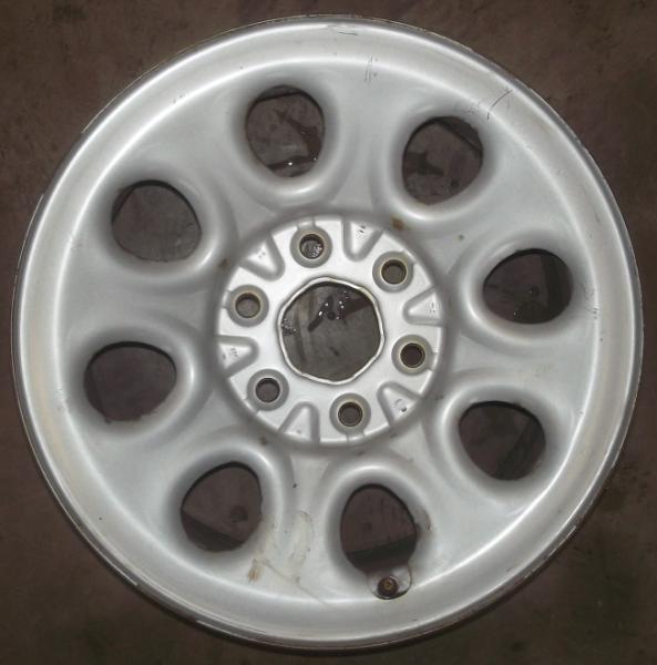 Wheel 13 chevy silverado 1500 17x7-1/2 steel 8 hole painted opt nx7 or 5a5