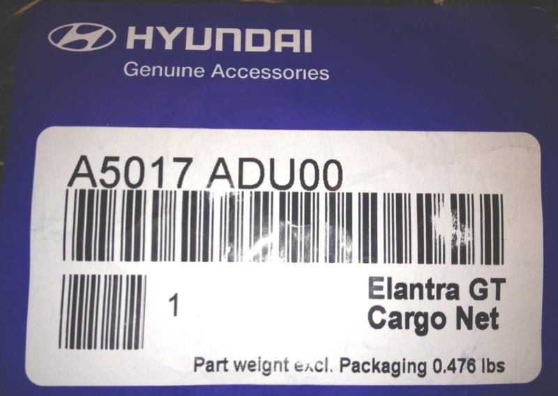 2013 hyundai elentra gt trunk cargo net kit - factory oem item - very handy!!!