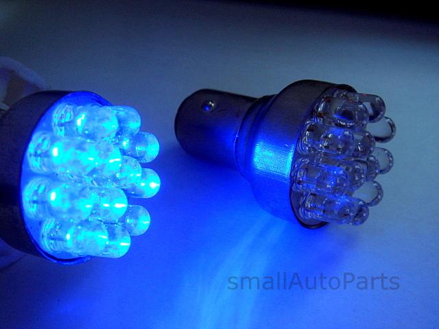 Buy 2 x 1157 SUPER BLUE 12 LED BULBS Rear Tail Stop Parking Lights Turn ...