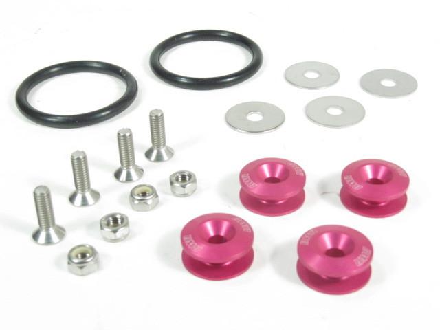 Blackworks quick release fasteners set pink front bumpers trunks hatch lids new