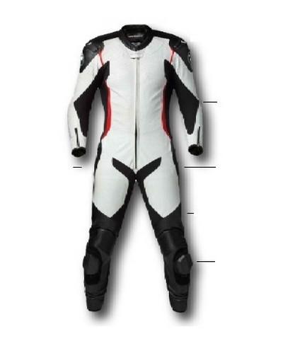 Bmw genuine motorrad suit doubler white black red - size eu 54 / us 44 / regular