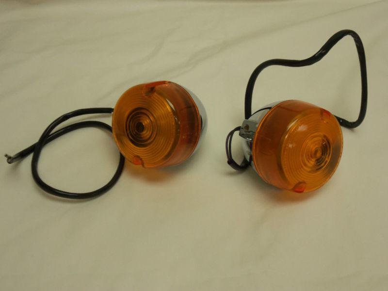 Used bullet style turn signal  amber lens  for harley davidson