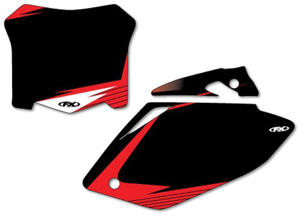 Factory effex graphic #plate background black for honda crf 08-09