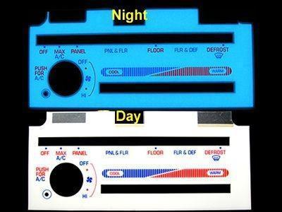 Ford explorer & ranger white face glow hvac ac panel 1991 1992 1993 1994 plasma