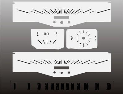 1966-1967 chevrolet chevelle instrument cluster white face gauges 66-67