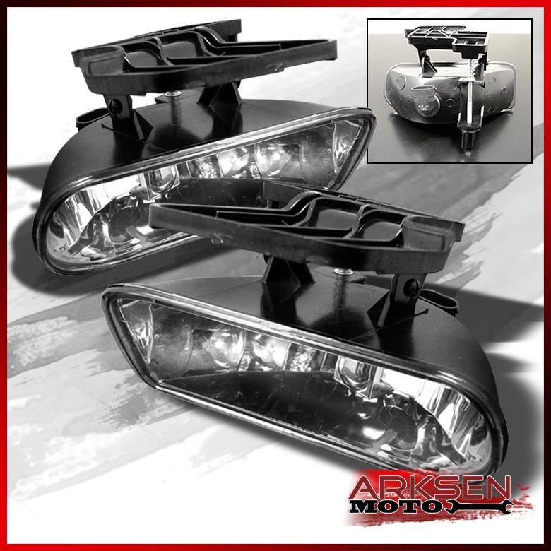 99-02 sierra 00-06 yukon fog lights+bulbs replacement left right set lamps pair