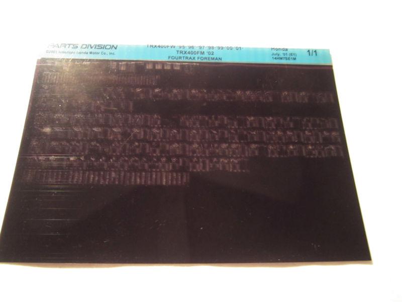 1995-2002 honda atv trx400 fw fm fourtrax foreman microfiche part catalog  