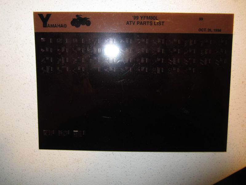 1999 yamaha atv yfa 1l microfiche parts list catalog yfa1l