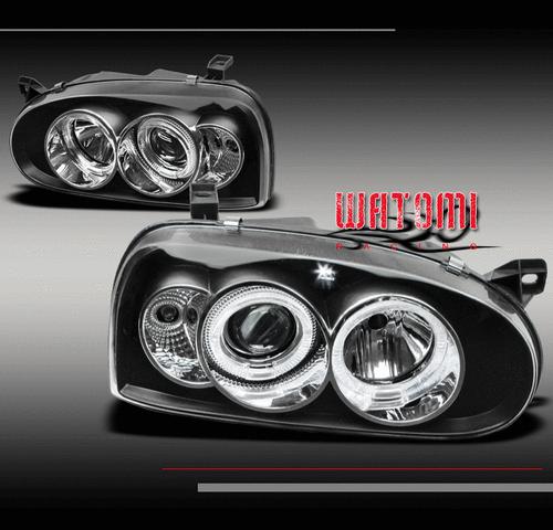 93-98 vw golf mk3/95-99 cabrio halo projector headlights black signal gl gls gti