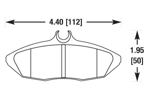 Hawk hb428f.650 - 02-05 ford thunderbird black ferro-carbon rear brake pads