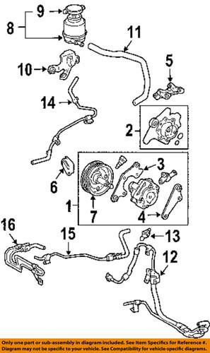 Toyota oem 4441008042 steering pressure hose/power steering pressure hose