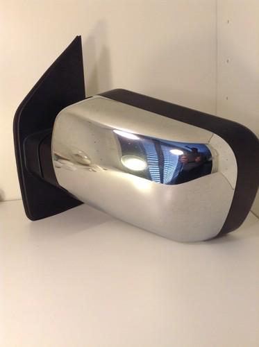 04 nissan titan power heat chrome mirror left hand driver rear view side