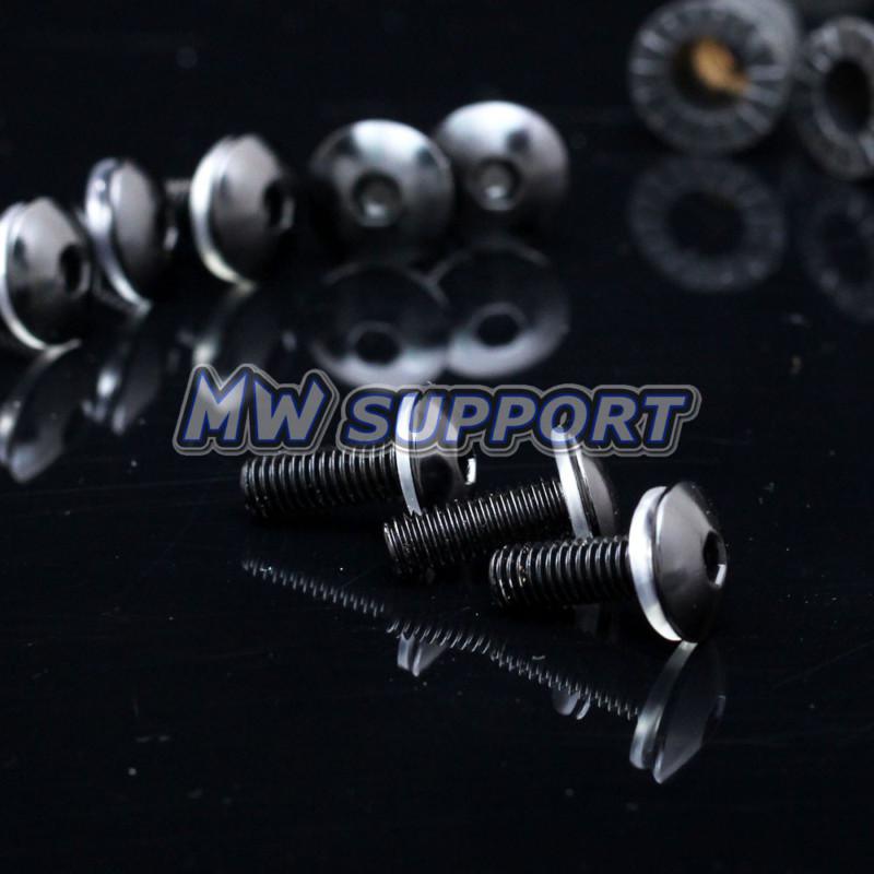 Black windscreen fairing bolts screws wellnut yzf r1 r6 04 05 06 07 08 09 2013