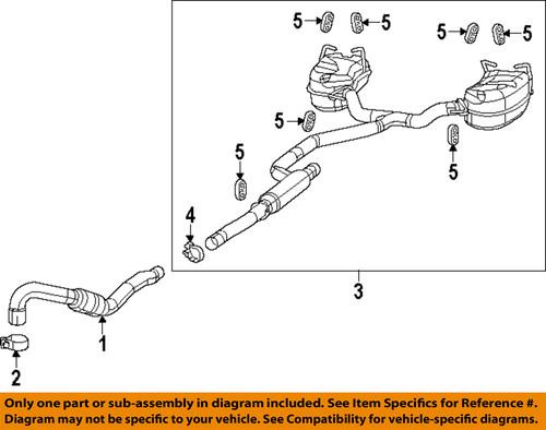 Dodge oem 5147031ad exhaust muffler-muffler & pipe