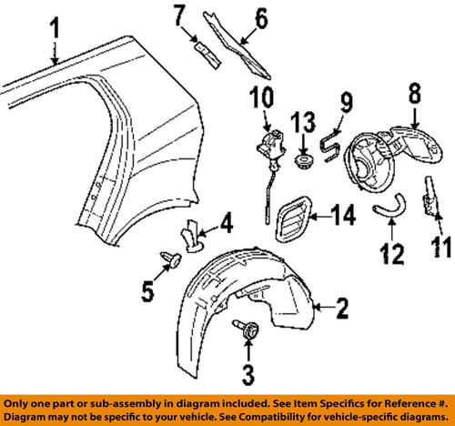 Volkswagen oem 1k6809857cgru quarter panel-fuel door