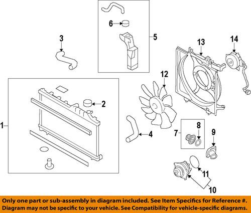 Subaru oem 45131fg003 radiator fan motor/engine cooling fan motor