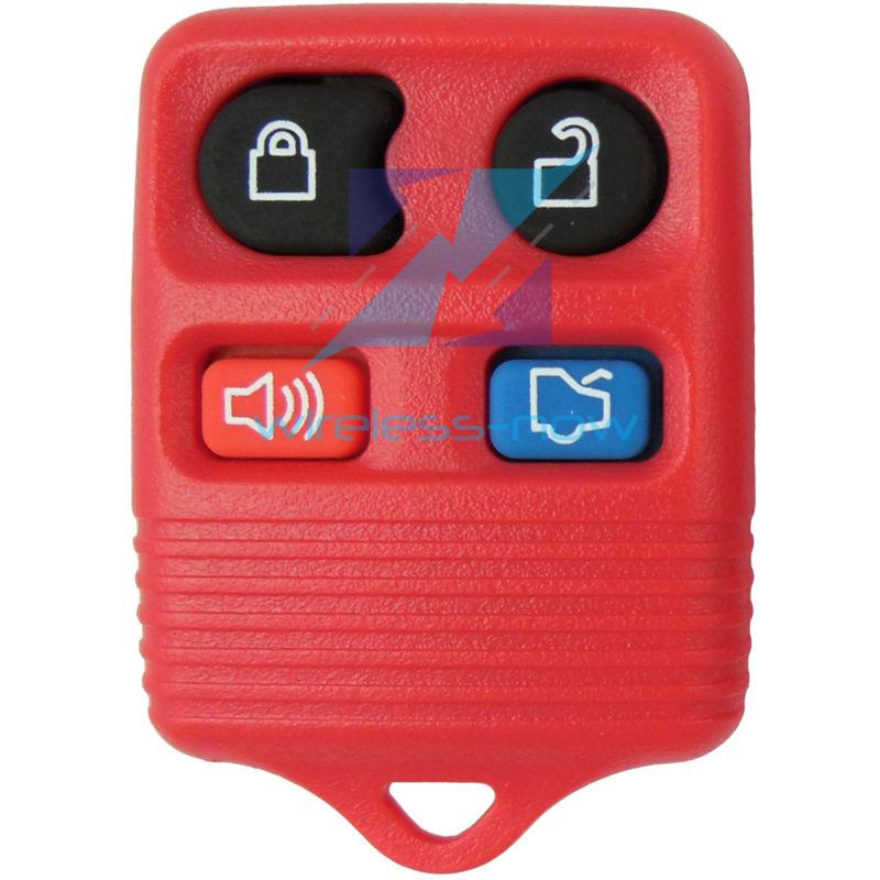 New red replacement remote keyless entry key fob transmitter clicker pod