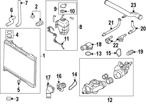 Kia 256723c200 genuine oem factory original by-pass hose connector