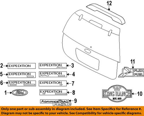 Ford oem at4z9942528a lift gate-emblem