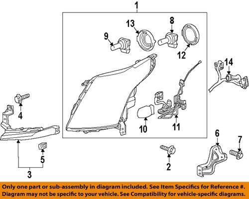 Cadillac gm oem 22853873 headlight-headlamp assembly