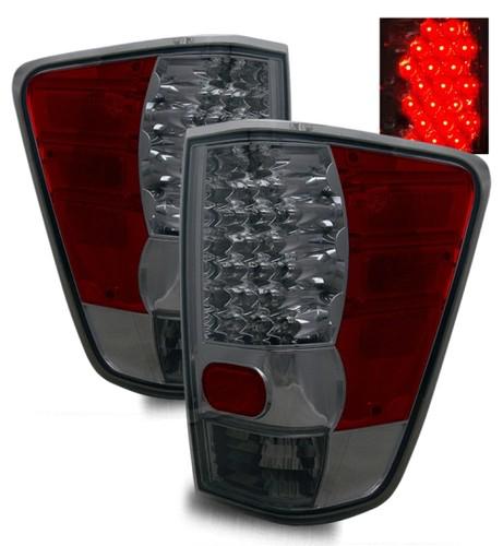 04-12 nissan titan smoked tinted smd led tail lights housings rear brake lamps