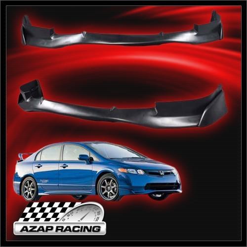 06-08 mug si style urethane front bumper lip spoiler black for honda civic 4door