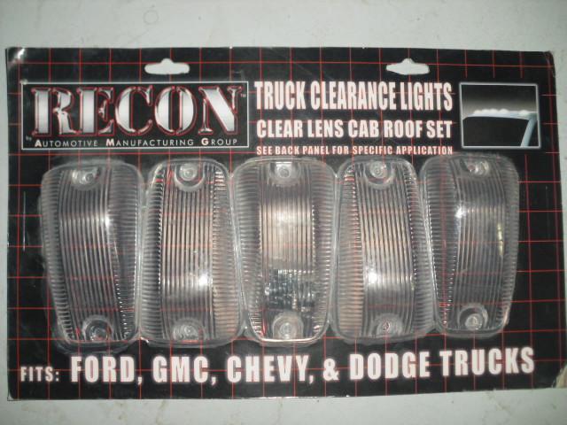 Recon 264159cl truck clearance lamp lens set clear