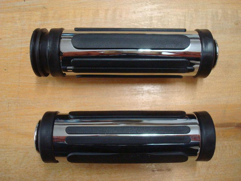 For harley 96-up chrome rubber grips