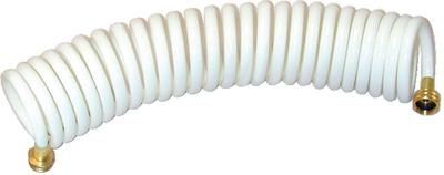 T h marine 25' white wash down coiled hose wdhbr-25w-b-dp