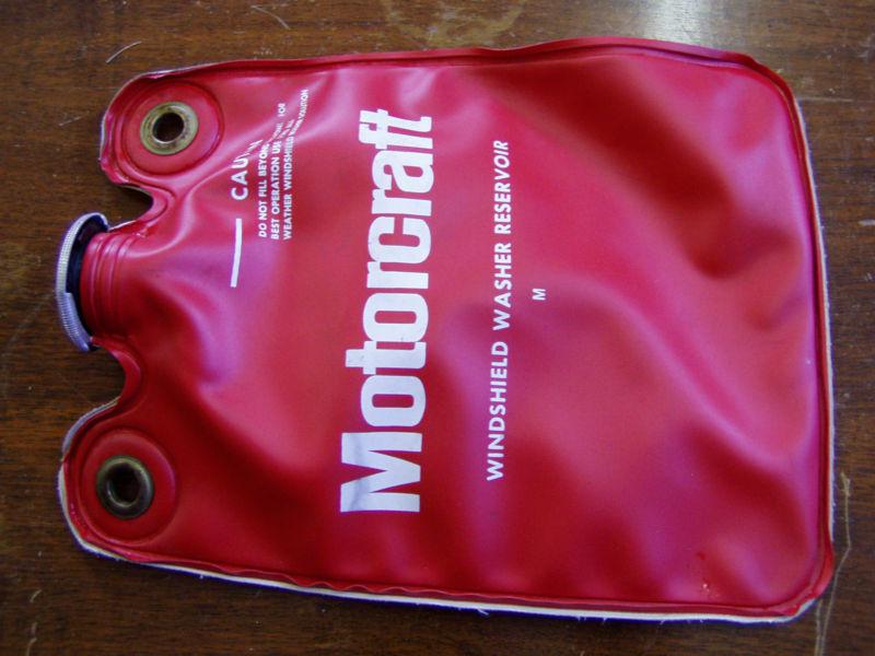 1960's ford - motorcraft - windshield washer reservoir red bag 