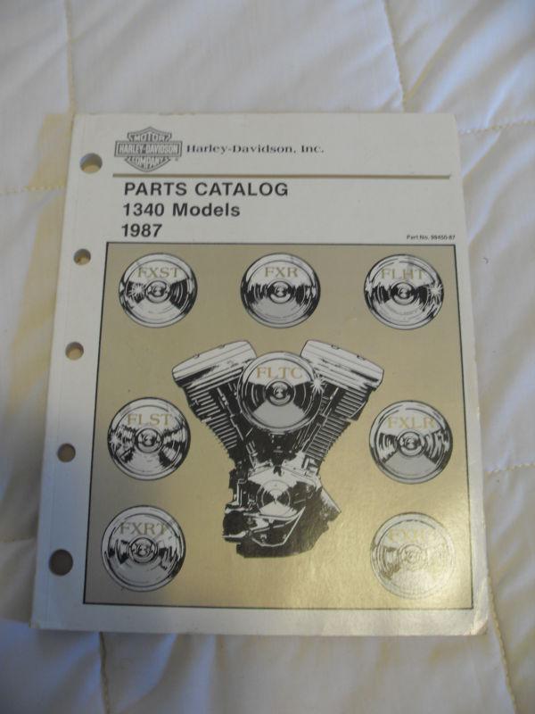 Used harley-davidson 1987 1340 models parts catalog  p/n 99450-87