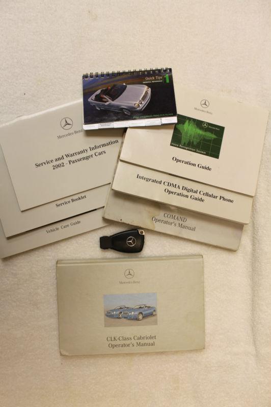 2002 mercedes clk cabriolet owner's manual w/ case