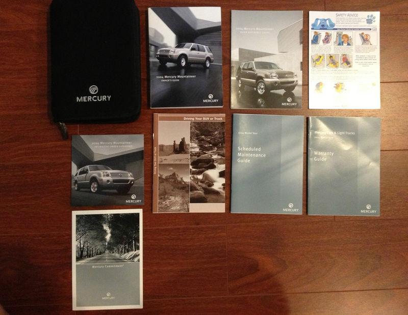 04-2004 mercury mountaineer owner's guide with all books and zipper case.