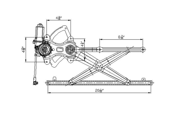 Passenger side replacement front power window regulator 2000-2006 toyota tundra