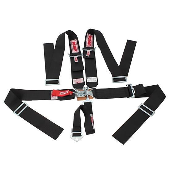 Simpson latch/link pull down 5-way sprint harness black