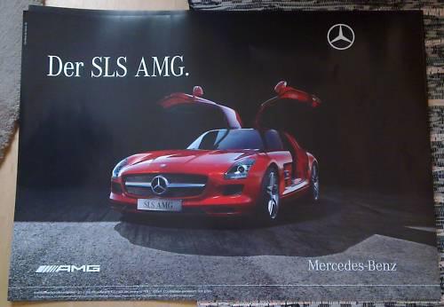 Mercedes sls amg poster/print/300 sl -1/4 front wings