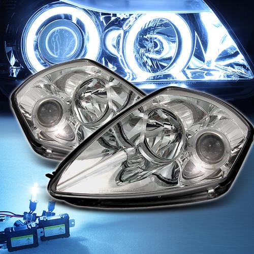 8000k slim xenon hid+ 00-05 mit. eclipse ccfl halo projector headlights lights