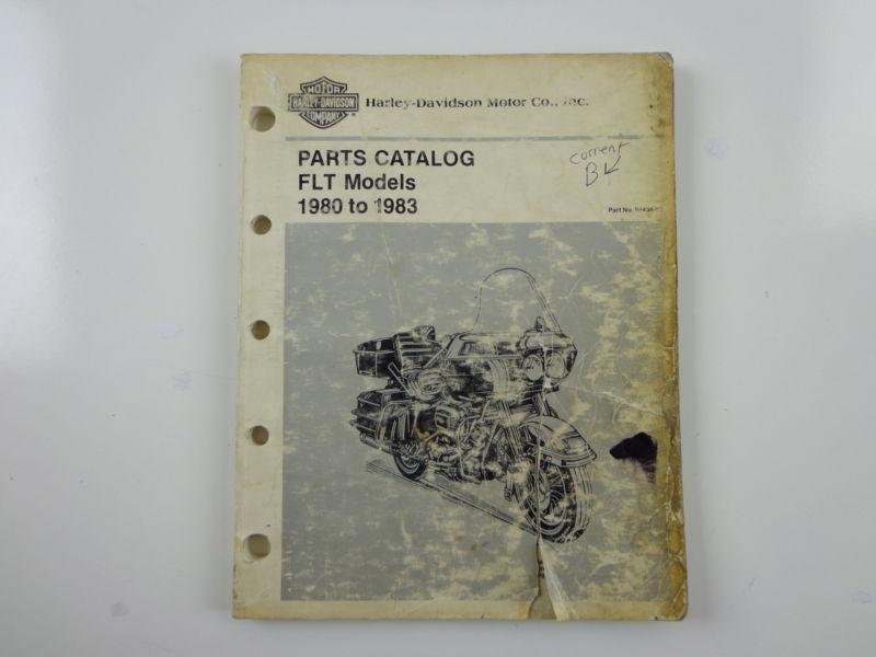 Harley davidson 1980-83 flt models parts catalog 99438-83