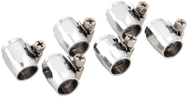 Goodridge econ-o-fit hose clamps 3/8" chrome 6 pack