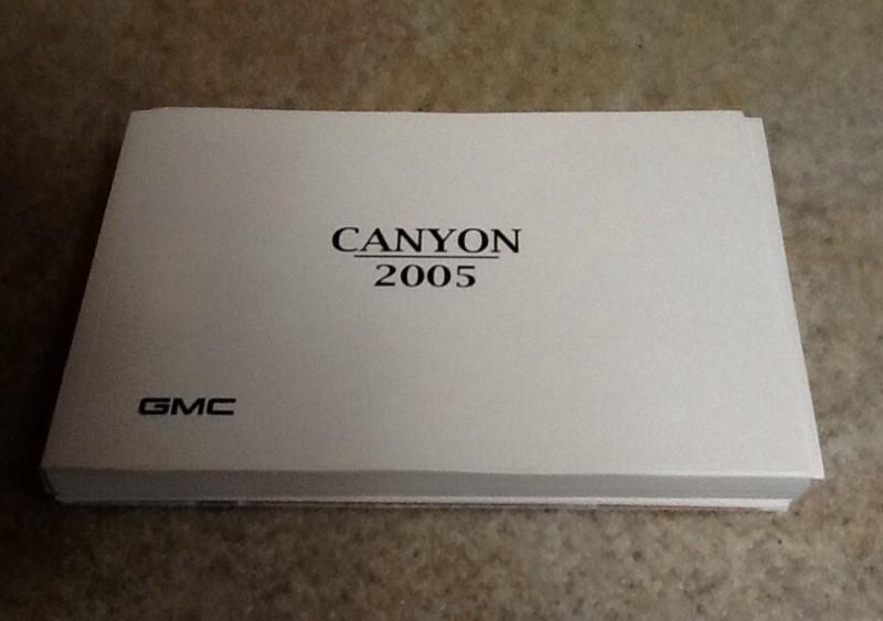 2005 05 gmc canyon owners manual